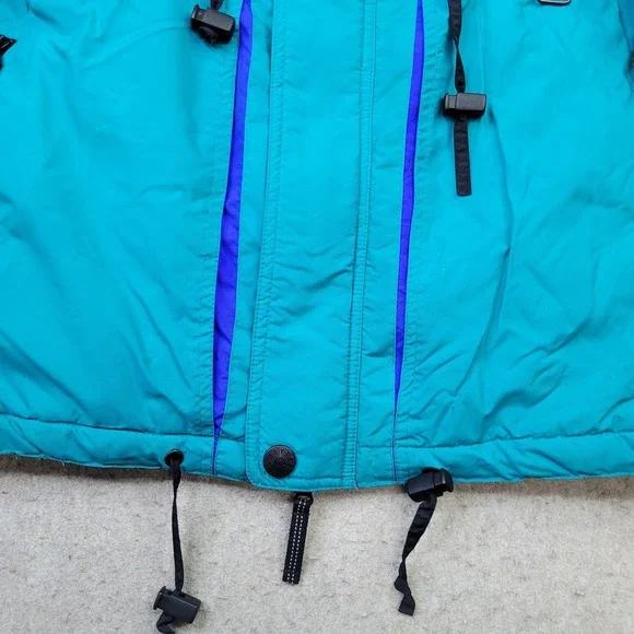 Vintage‎ Obermeyer Ski Jacket Skiwear Blue Black Coat Mens XL Long 90s Hooded